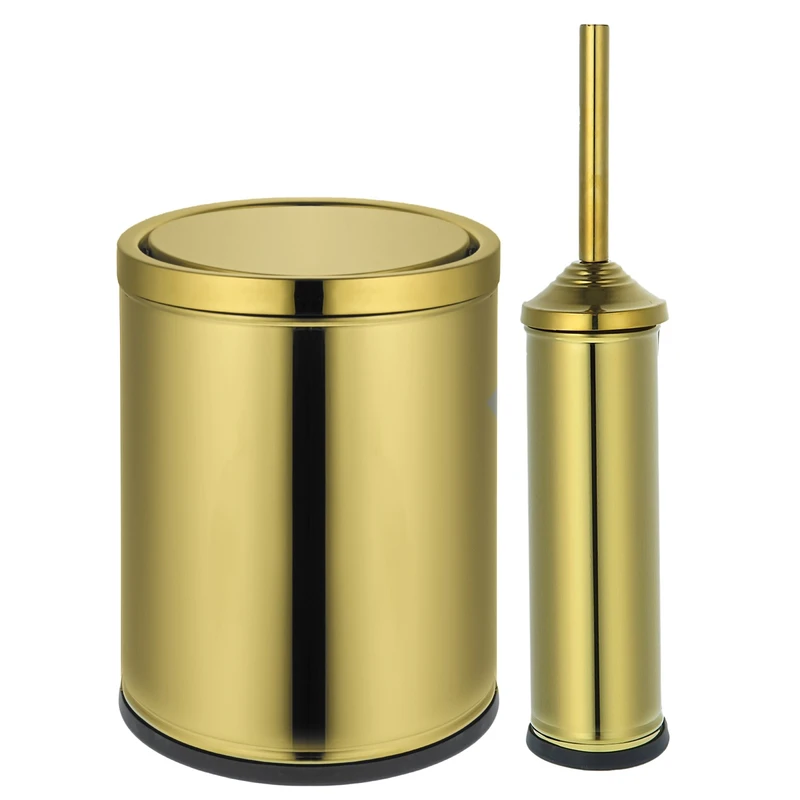 ست سطل و فرچه استیل ویوا سایز 5 لیتر درب بادبزنی