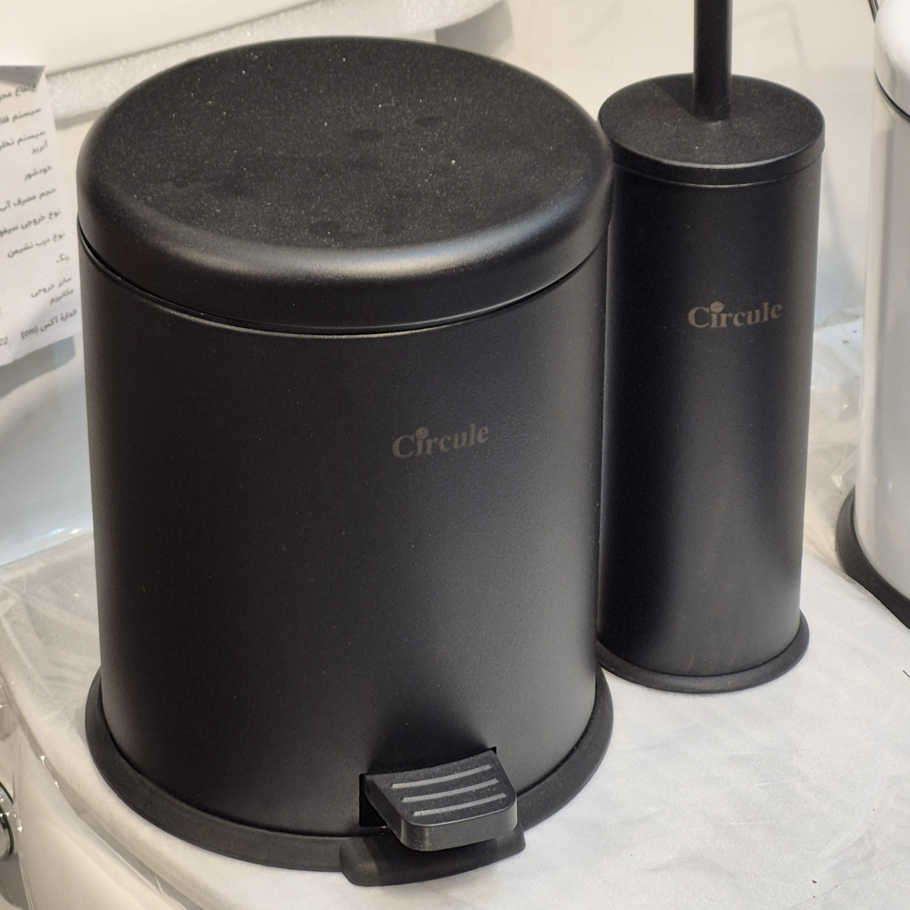 سطل و برس توالت استیل برند سرکوله