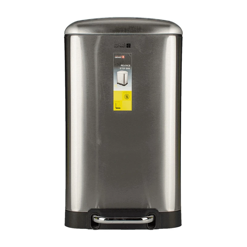 سطل زباله استیل کنتراست سایز 20 لیتر