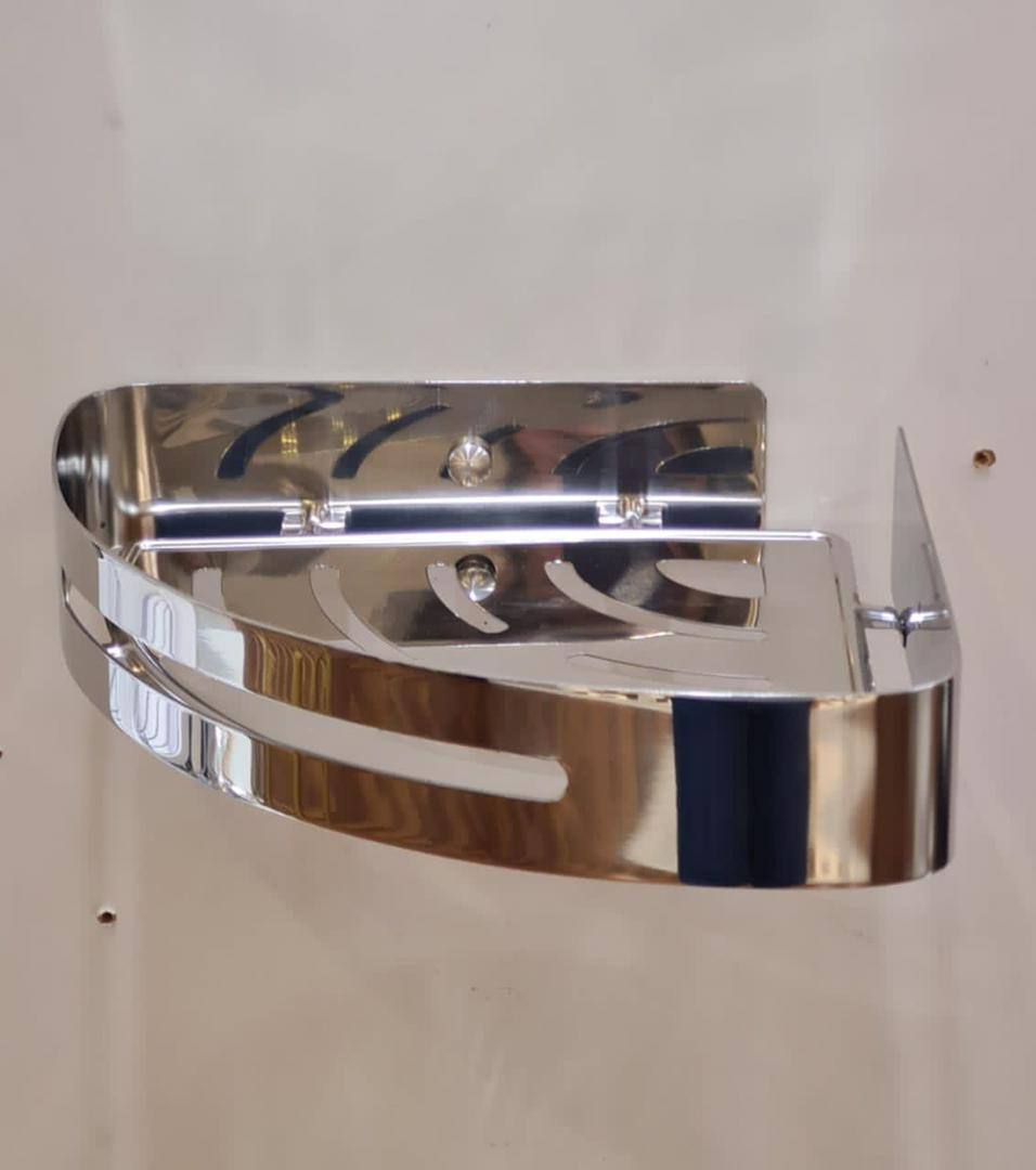 قفسه حمام تک طبقه استیل کنج