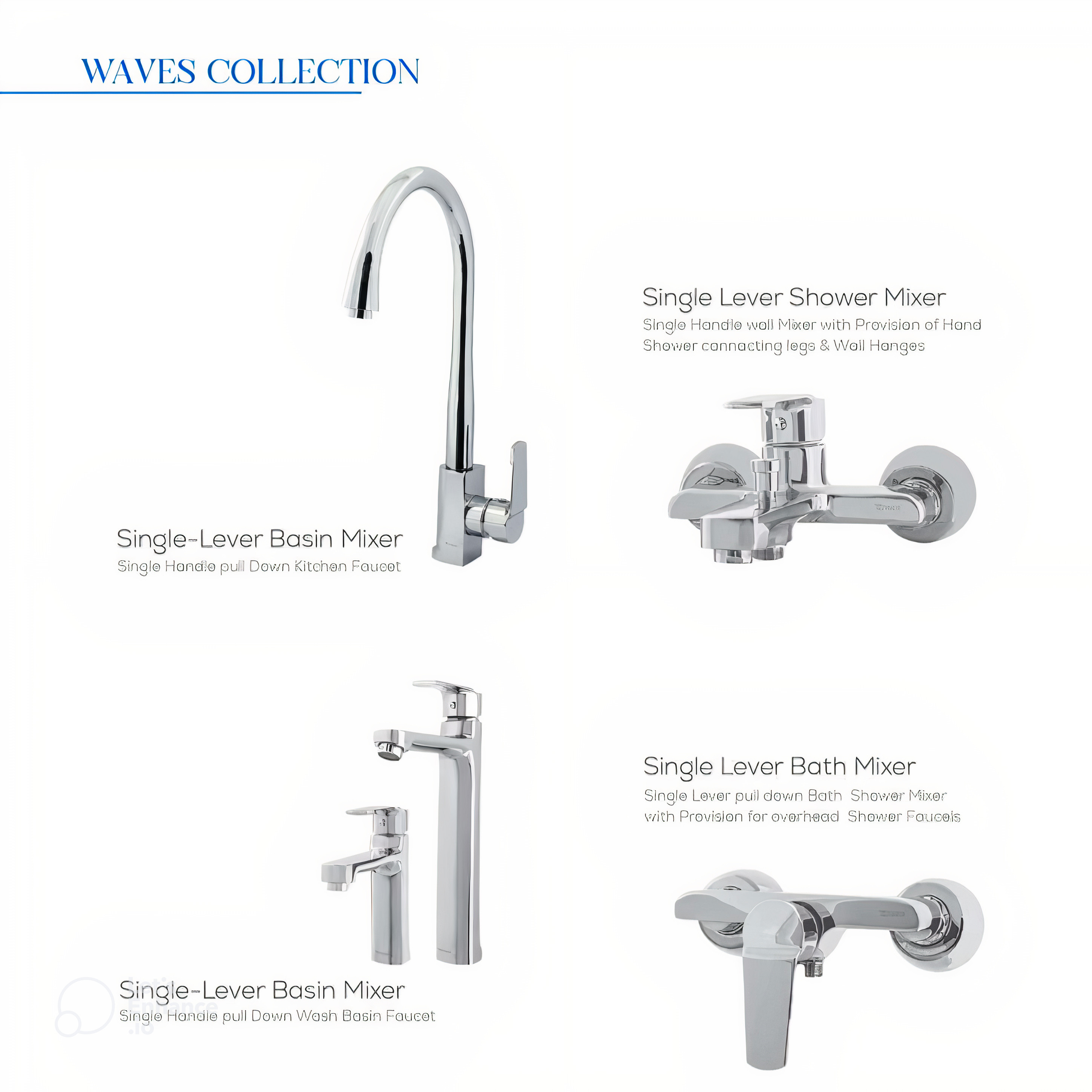 ست شیرآلات تنسر مدل ویوز کروم